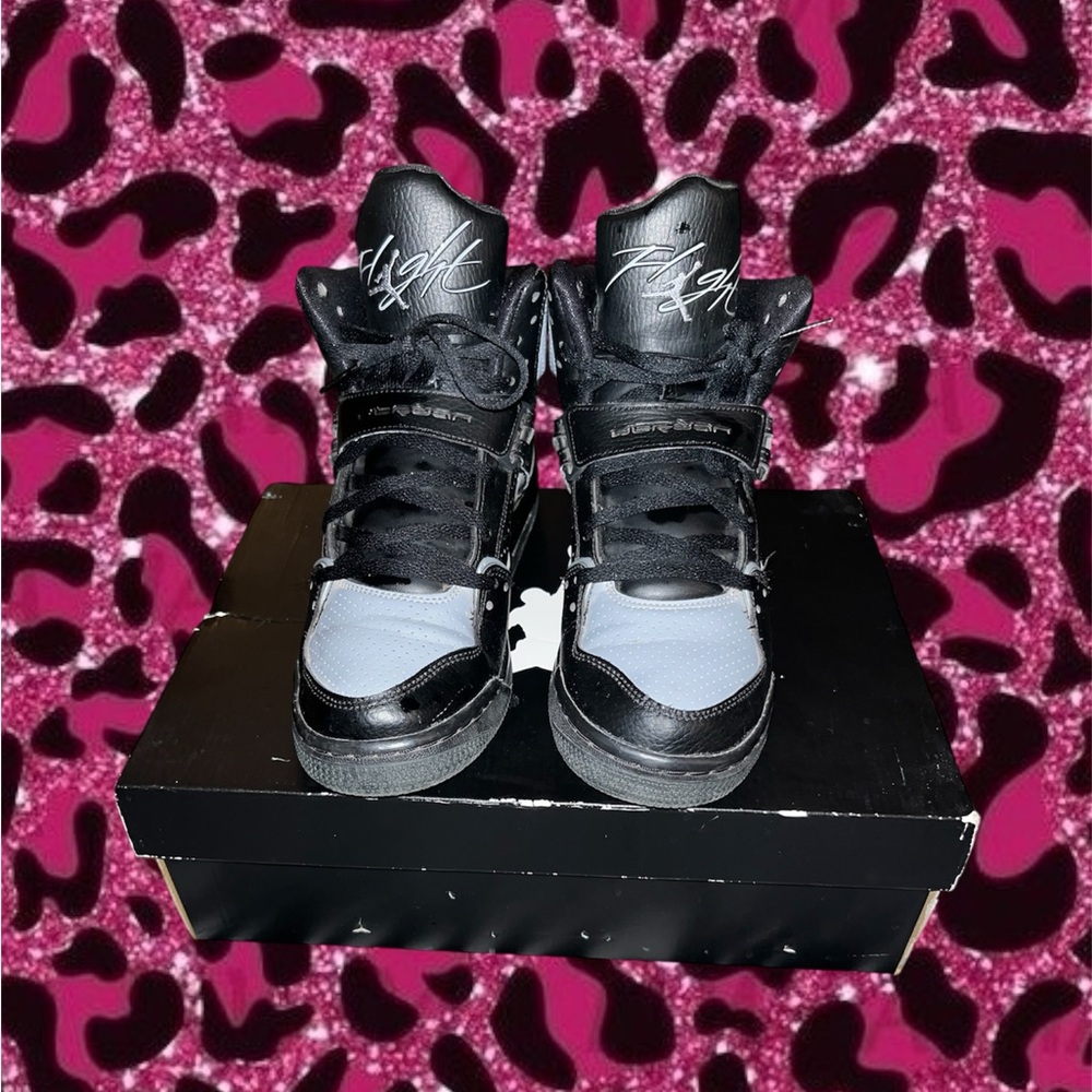 Jordan kids Black and Gray High-Top Sneakers